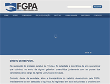 Tablet Screenshot of fgpa.org.br